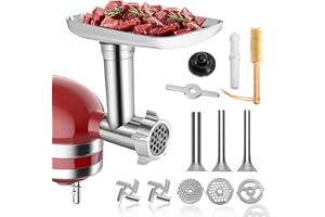 9TH SHOP Meat Grinder Attachment for Kitchenaid Stand Mixer Stainless Steel, Meat Grinder Accessory for Kitchenaid Mixer, Meat Grinder, Sausage Stuffer