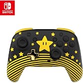 Turtle Beach Rematch Wireless Controller Super Mario Star Nintendo Switch 2 | Nintendo Switch Lite, OLED, Glow-in-the-Dark Design, Rechargeable 40-Hr Battery, 2 Mappable Back Buttons, Super Mario Star
