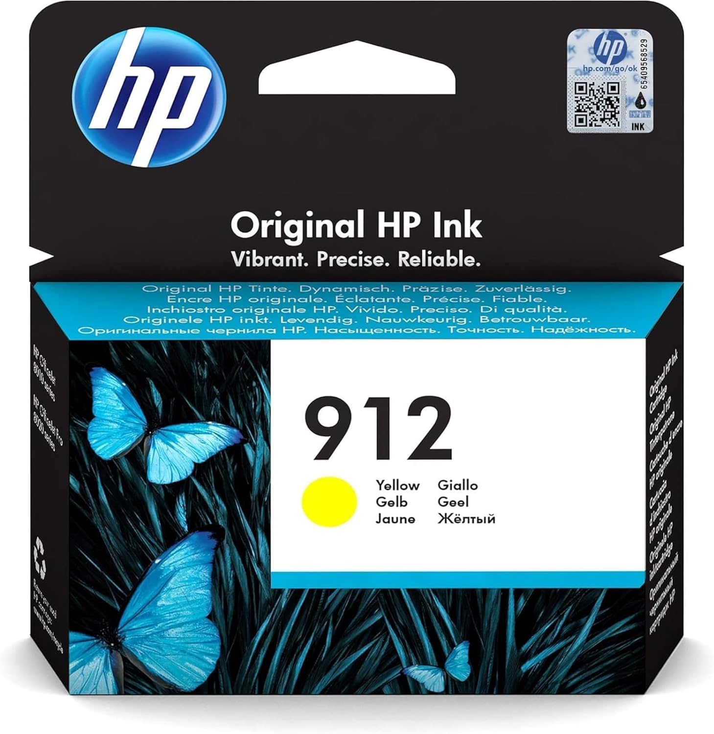 HP 3YL79AE 912 Original Ink Cartridge, Yellow, Single Pack Standard