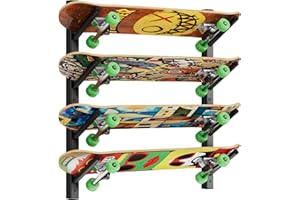 YMYNY Skateboard Wall Mount, 6 Layer Skateboard Rack Holder, Snowboard Wall Mount for Storage Longboard Deck Organizer, Skateboard Display Stand for Home Garage, UHSD002B