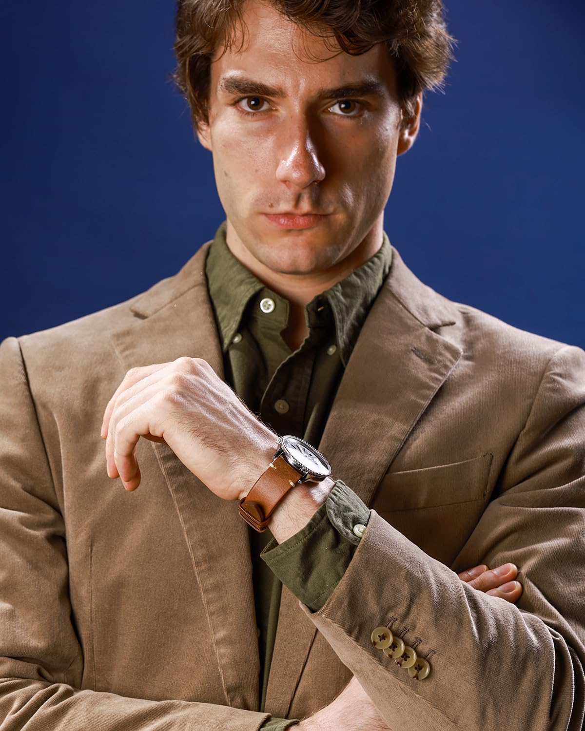 REZERO Quick Release Watch Band, Top Grain Leather Watch Straps, Italian Calfskin Watchbands Replacement 18mm 19mm 20mm 21mm 22mm 23mm 24mm for Men, Women