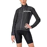 CASTELLI Women’s Squadra Stretch Jacket Windproof Zip Up Shell with High Collar for Road and Gravel Biking I Cycling