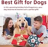 HETOO Dog Toys Extra Large Football with Straps 9 Inch Blue Red view 7