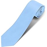 Puistr Men's Ties Solid Pure Color 3.15" (8CM) Necktie Plain Formal Business Wedding Black Ties For Men