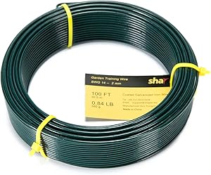 Shayie Green Plastic Coated Garden Training Wire Plant Twist Tie (100 ft, 2 mm)