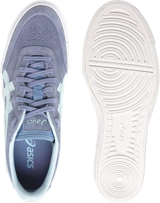 tênis couro asics top spin suede