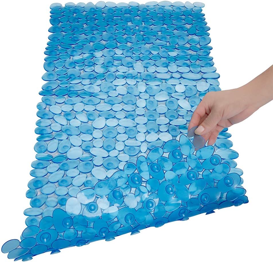 SONGZIMING Pebble Bath Mat for Bathtub to Anti Slip Bathtub Mat in Shower with 16 Inches by 35 Inches (Clear): Home & Kitchen
