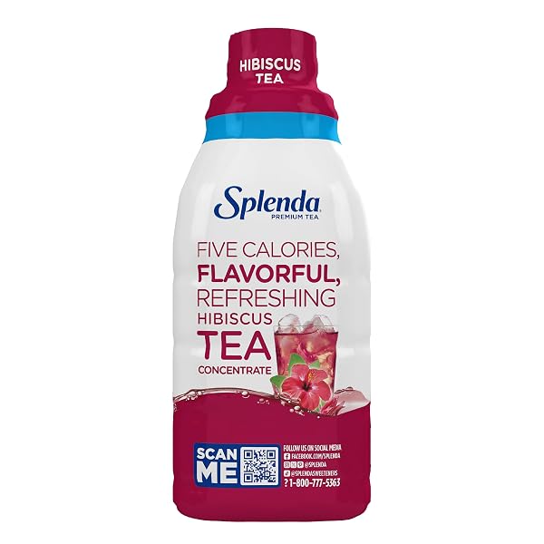 SPLENDA PREMIUM HIBISCUS TEA 1:1 CONCENTRATE, ZERO SUGAR, GLUTEN FREE, REAL BREWED TEA, 32 FL OZ