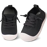 Baby First-Walking Shoes 1-4 Years Kid Shoes Trainers Toddler Infant Boys Girls Soft Sole Non Slip Cotton Canvas Mesh Breathable Lightweight TPR Material Slip-on Sneakers Outdoor