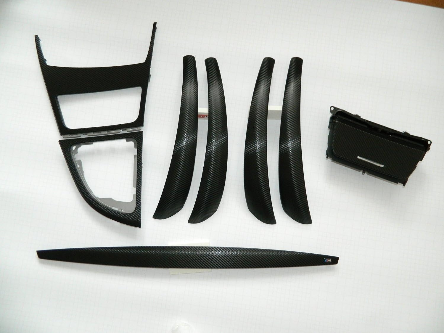 Interior Decoration Trims Gloss Carbon Structure Foil Set