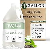 Terra Pure Hotel Body Wash/Hand Soap | One Gallon | Designed to Refill Soap Dispensers (Set of 1)