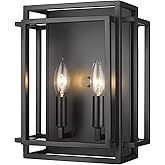 Z-Lite 454-2S-MB Titania Wall Sconce, 2-Light 120 Total Watts, Matte Black