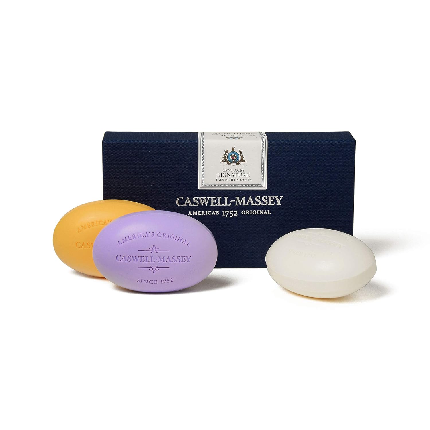 Caswell-Massey Triple Milled Luxury Bath Soap Signature Gift Set - Almond, Lavender, and Verbena - 5.8 Ounces Each, 3 Bars : Beauty