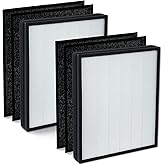 BBT BAMBOOST FLT5900 Replacement Filter J Compatible with GermGuardian AC5900WCA and AC5900WDLX Air Purifier, 2 Pack H13 True HEPA Filters+4 Pack Activated Carbon Pre-Filters