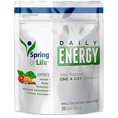 Spring of Life Daily Energy Superfood Dietary Supplement Greens Powder, The Superfood Greens Drink Bursting with Antioxidants and Essential Nutrients, 30 Day Supply