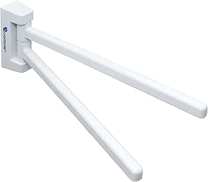 Lantelme Toallero con 2 brazos móviles paralelos plástico ...