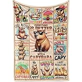 Huglanket Capybara Blanket Gifts for Women Men Kids Boys Girls, Funny Gifts for Capybara Lovers on Thanksgiving, Christmas, Birthday-40 x 50"-50 x 65
