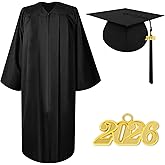 Herrenbek Matte Graduation Cap and Gown 2026 Tassel Adults Set for High School and Bachelor
