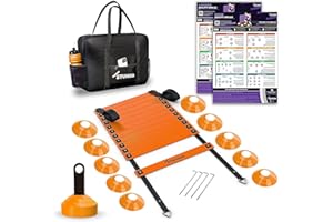 STUHOO Agility Training Equipment Set |Soccer Training Equipment for Kids | Agility Ladder Speed Training Equipment with Bag | Football Training Equipment for Youth, Cones for Footwork