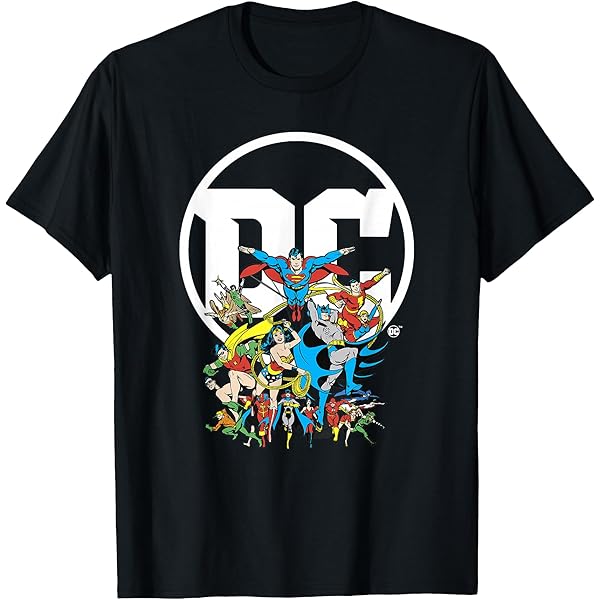 Amazon.com: DC Comics Simple Blue Logo T-Shirt : Clothing, Shoes