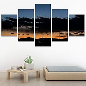 SIGNWIN 5 Panel Canvas Wall Art Colors of...