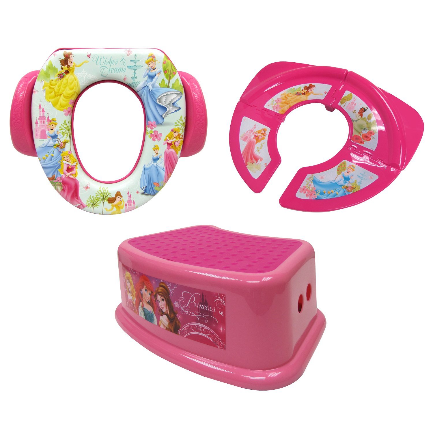 Disney Princess Step Stool and Toilet Seat Potty Set Combo Amazon.co