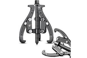 COOLOUS 6" Gear Puller,2 Jaw / 3 Jaw Puller with Reversible Jaws, Pulley Puller Removal Tool for Pulley Gear Bearing Flywheel, Bearing Puller Suitable for Automotive Repair and Industrial Maintenance