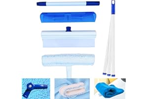 Aquablade® The Original Made in Italy | W Set 30CM | Silicone Window Squeegee with Reservoir, Professional Window Cleaning Ki