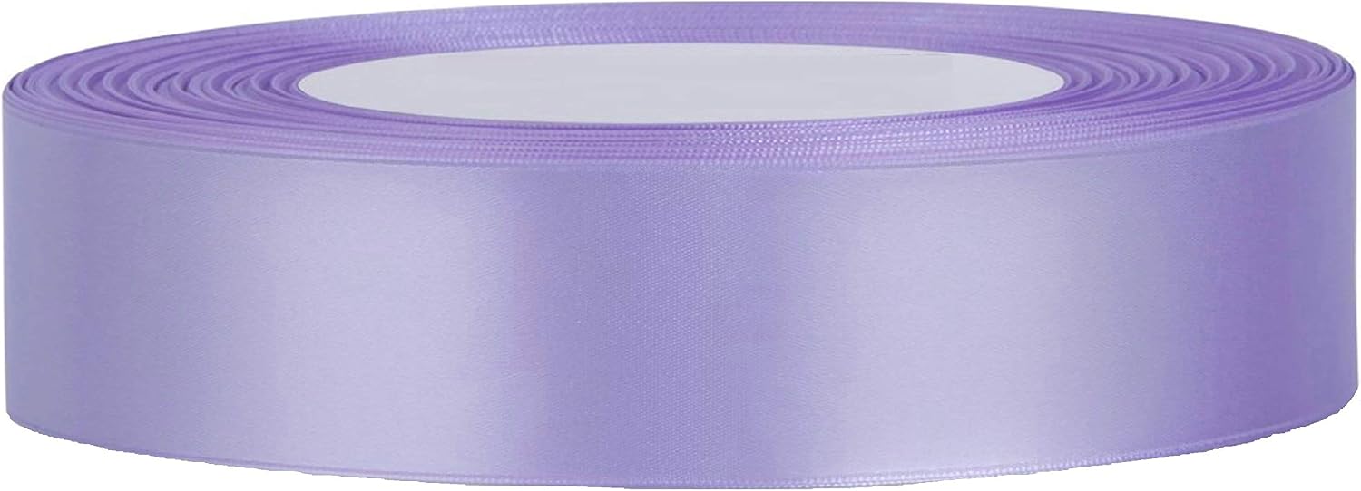Lilac Satin Ribbon 23 METRES X 10MM Gift Wrap Ribbon, Ribbons for Gift Wrapping Christmas Ribbon