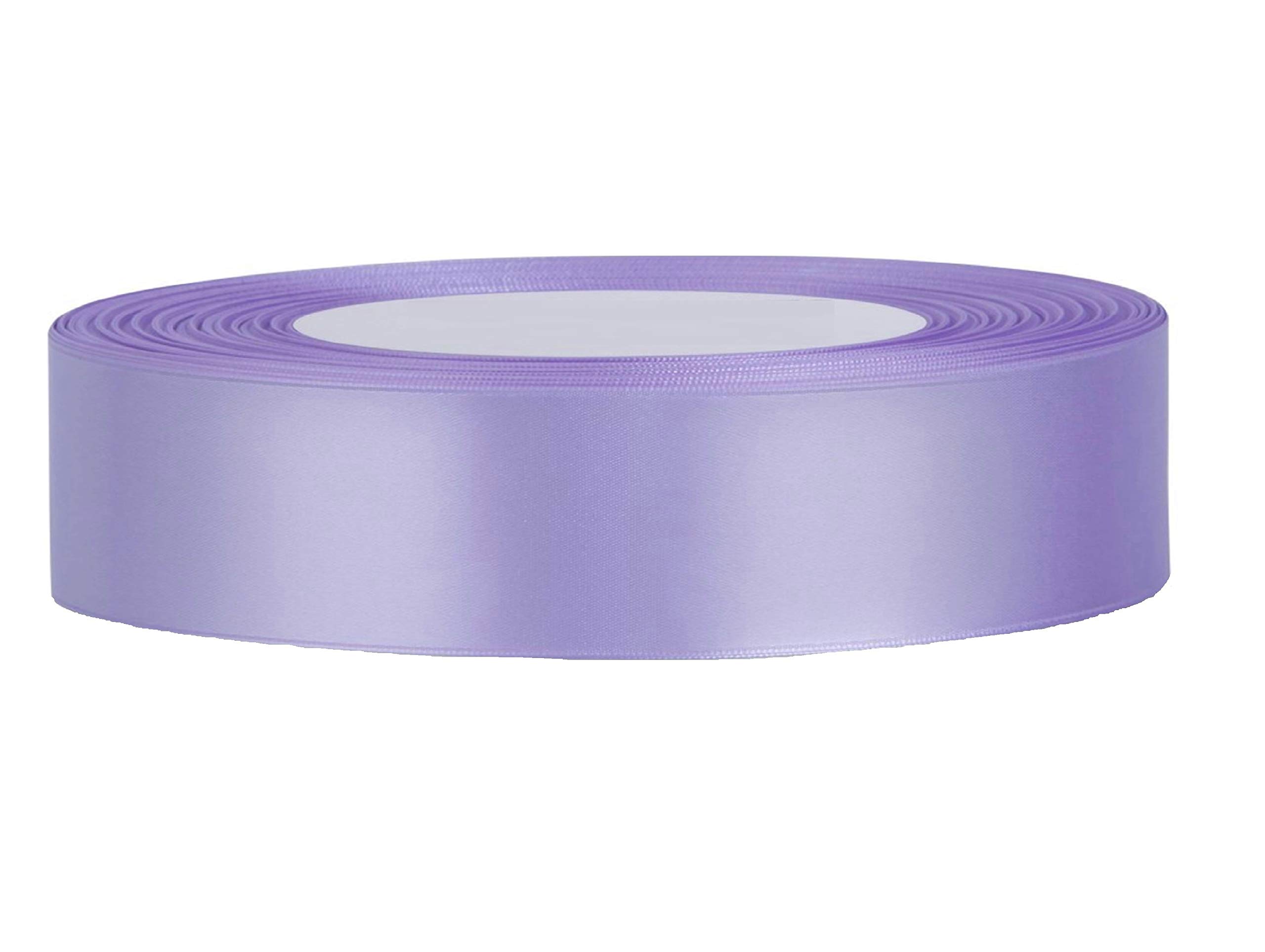 Lilac Satin Ribbon 23 METRES X 10MM Gift Wrap Ribbon, Ribbons for Gift Wrapping, Christmas Ribbon, Gift Wrapping Ribbon for Crafting, Wedding Party Decor