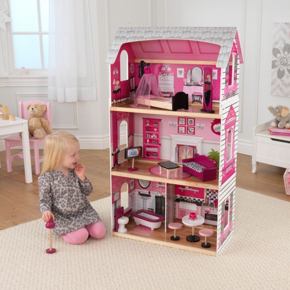 kidkraft pink dollhouse