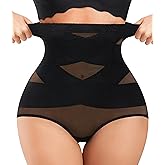 Nebility Plus Size Shapewear for Women Tummy Control Butt Lifting Panties Hi- Waist Trainer Body Shaper Short Belly Underwear