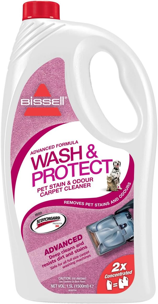 BISSELL Wash and Protect Pet Stain and Odour Carpet Cleaning Solution