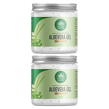 GREENWORTH PURE ALOE VERA GEL 400 GM (Pack of 2 X 200 GM)