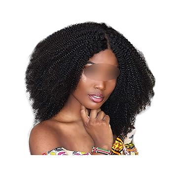 Amazon Com Hair Afro Kinky Curly Lace Front Human Hair Wig For