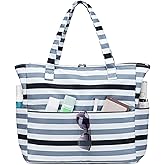 LEDAOU Beach Bag Waterproof Sandproof Women Beach Tote Pool Bag with Zipper for Gym Grocery Travel with Wet Pocket | Sandproof, with Zipper, for Gym, Grocery, Travel, with Wet Pocket