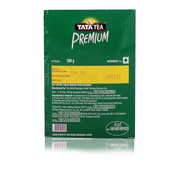 TATA TEA PREMIUM, LOOSE LEAF BLACK TEA, PREMIUM BLACK TEA, 500G