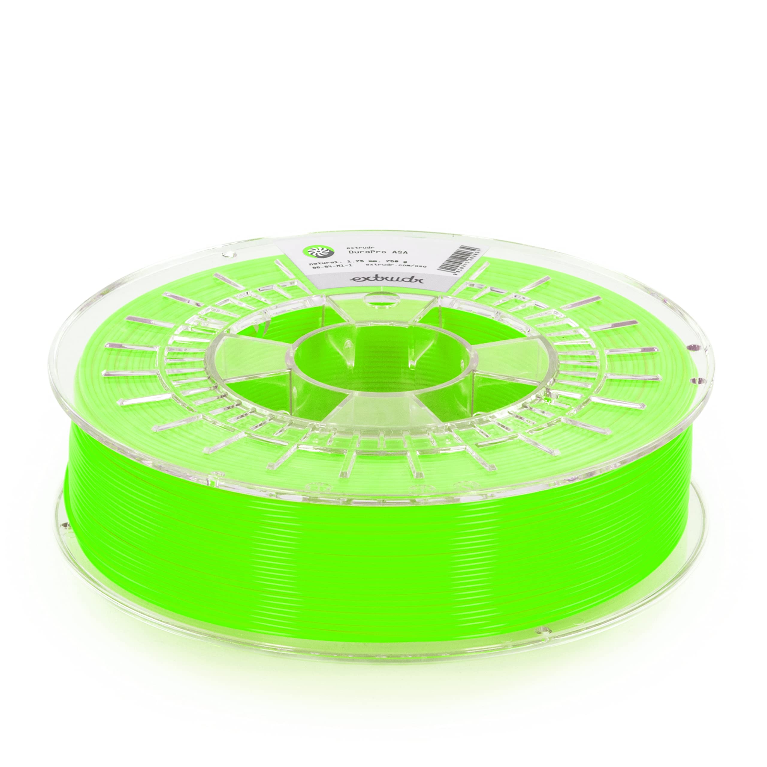 extrudr DuraPro ASA ø1.75mm (750gr) - NEON Green - 3D Printer Filament - Made in Austria