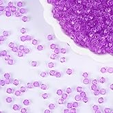 Kalumy 1000PCS Bicone Crystal Beads 4mm Glass Faceted Spacer Beads Bulk for Jewelry Making DIY Bracelets Necklace Earring Crafts (Purple)