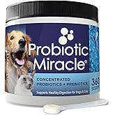 NUSENTIA Probiotics for Dogs -(360 Scoops)-Probiotic Miracle -Advanced, Species Specific Probiotics and Prebiotics to Stop Diarrhea, Loose Stool, and Yeast-Plus Immune Support