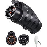 Adapter for Tesla to J1772 EV Charging, NACS Converter - 80Amp & 250V AC, Compatible with Tesla High Powered Connectors, Dest