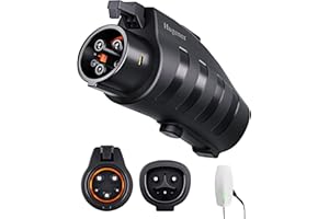 Adapter for Tesla to J1772 EV Charging, NACS Converter - 80Amp & 250V AC, Compatible with Tesla High Powered Connectors, Dest