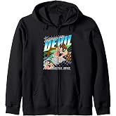 Looney Tunes Tasmanian Devil Original Devil Poster Zip Hoodie