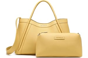 NEWBELLA Women's Elegant Double Strap Solid Color Bucket Bags