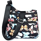 STUOYE Nylon Multi-Pocket Crossbody Purse Bags for Women Travel Shoulder Bag