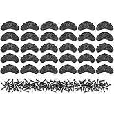 GOETOR Heel Plates 30 PCS Rubber Shoe Heel Taps, Wear-Resistant Heel Savers and Shoe Repair Pads for Worn Heels, Boots and Shoes with 100 Nails, Black