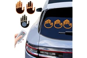 Qeeanmo LED Finger Light for Car with Remote - Car Hand Gesture Light for Road Rage - Fun Car Accessories with 3 Modes - Ideal Gift for Men and Women