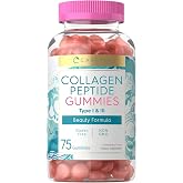 Carlyle Collagen Gummies | Strawberry Flavor Beauty Supplement | Collagen Peptides for Women &amp; Men | Type 1 &amp; 3 | Non-GMO, Gluten Free