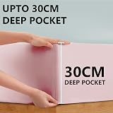 My home store Fitted Sheet 100% Egyptian Cotton 300TC Blush Pink Super King view 3
