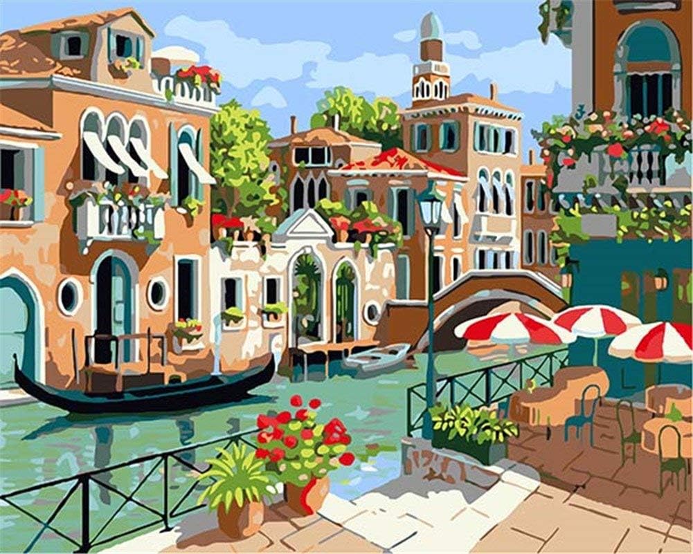 DIY Paint by Numbers Kit for Adults Venice Paint by Number Kit On